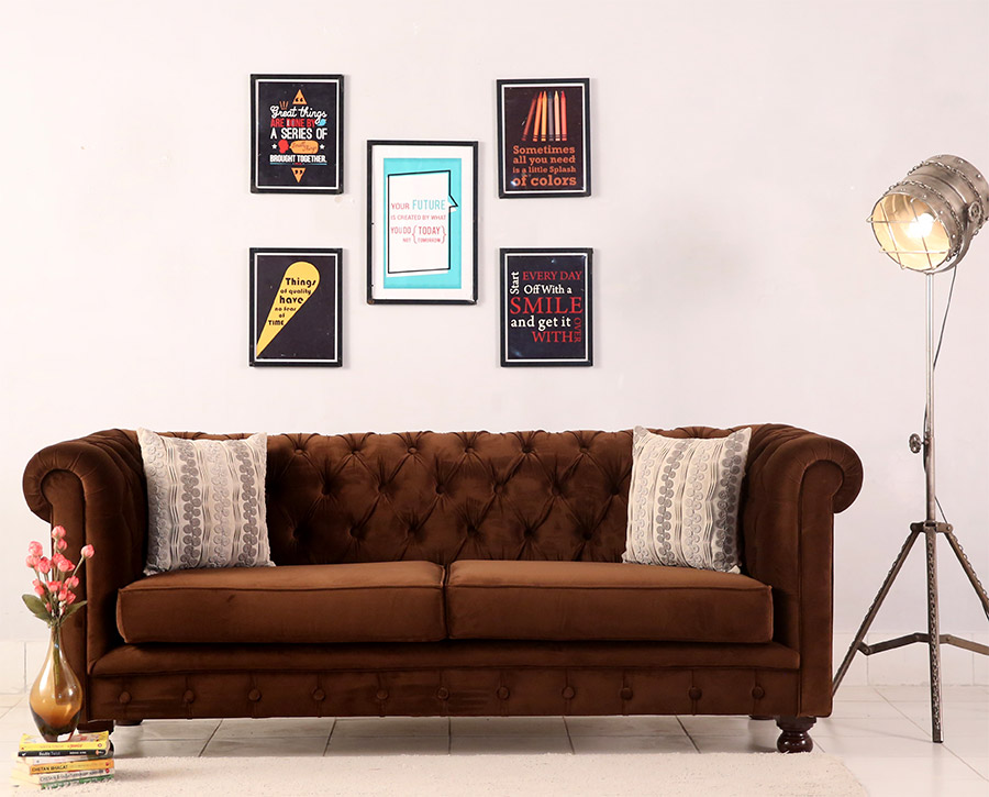 Living room interior design with focal point furniture like sofa