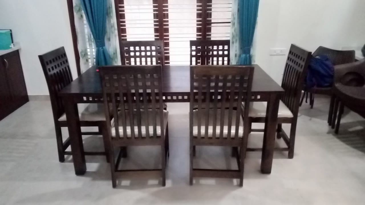 Adolph 6 Seater Dining Set with Cushioned Seating