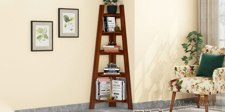 1 Seater Wooden Sofa and a Bookshelf for diwali home decor