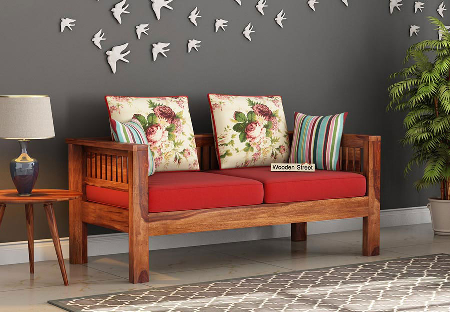 2 Seater Wooden Sofa for Living Room Furniture