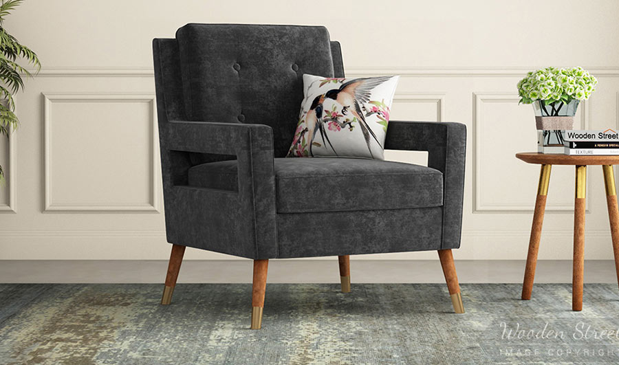 living room chair with arms