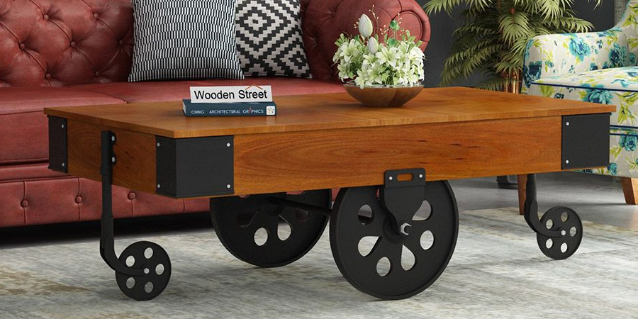 Industrial coffee table