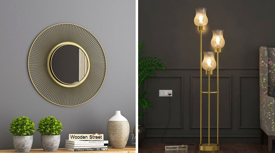 Lamps and mirrors top