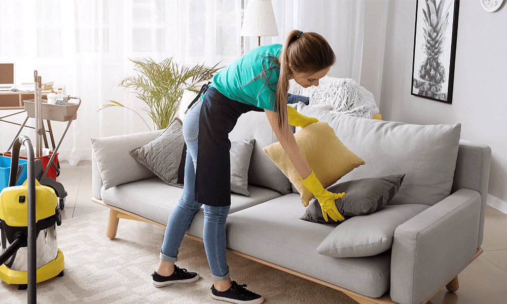 How to DEEP CLEAN your COUCH or SOFA  clean fabric couch in 4 steps 